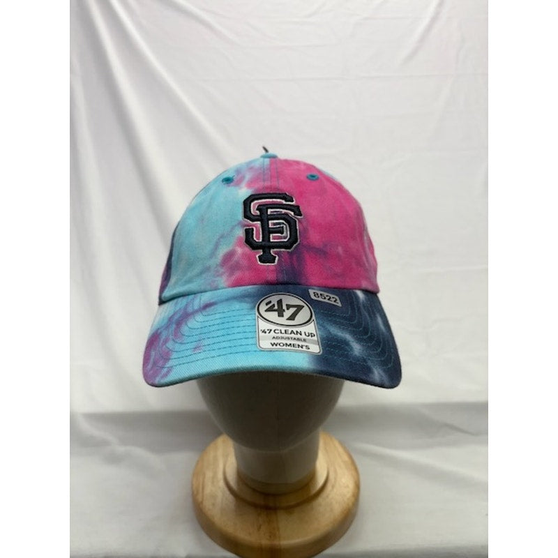47 Brand SF Giants Clean Up Adjustable Hat MLB Tie Dye Multi Womens OSFM