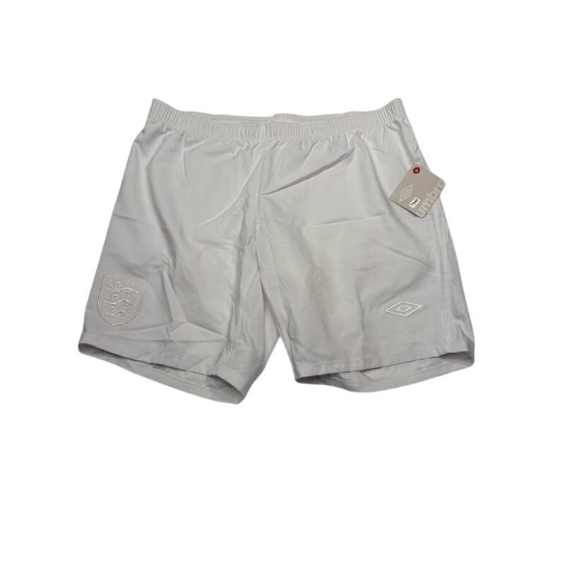Umbro England Kit Football Match Shorts Elastic Waist White Mens Size XXL