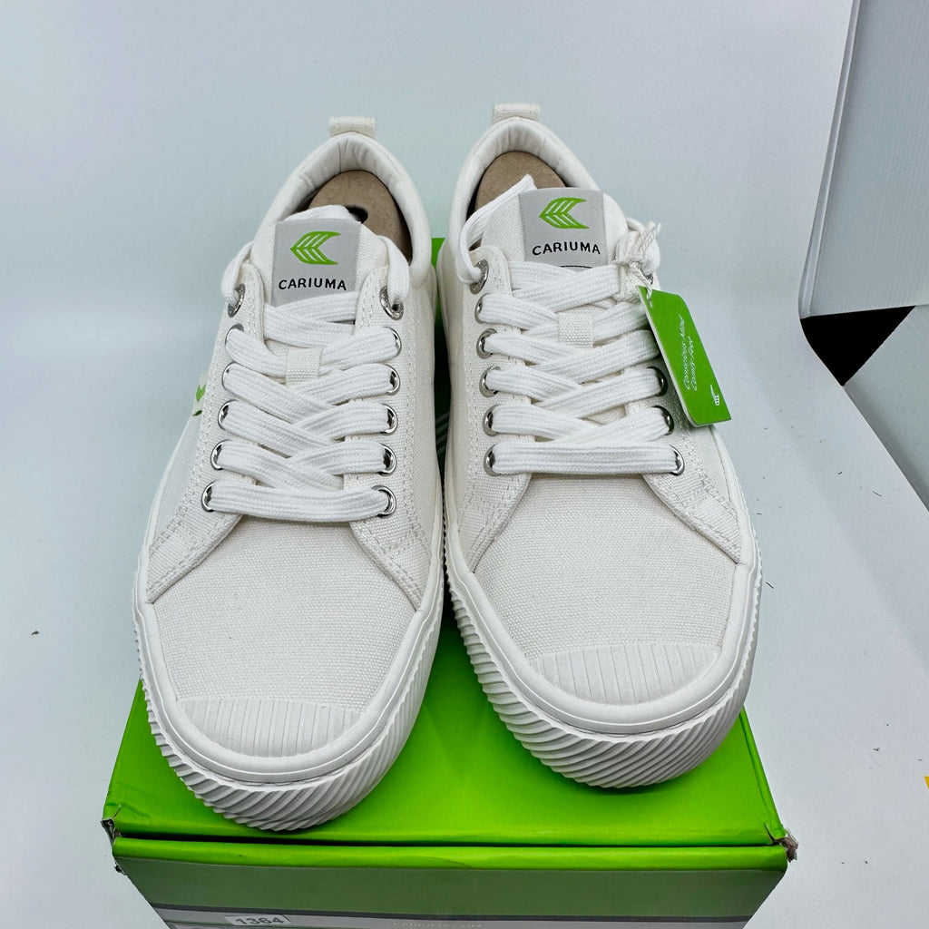 Cariuma Unisex Sneaker Oca Low Top Lace Up Organic Canvas Off White W9.5 M8 NIB