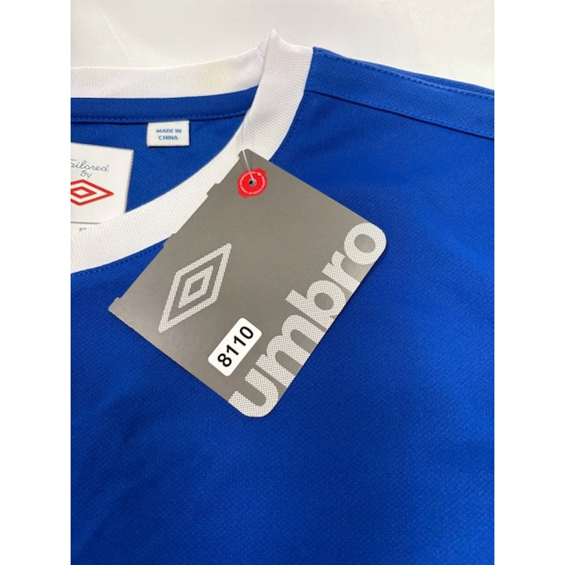 Umbro Soccer Jersey Shirt Short Sleeve V-Neck Royal Blue/White Mens Size M