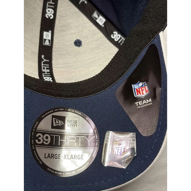 New Era 39THIRTY New England Patriots Flex Fit Hat Navy Blue Mens Size L-XL