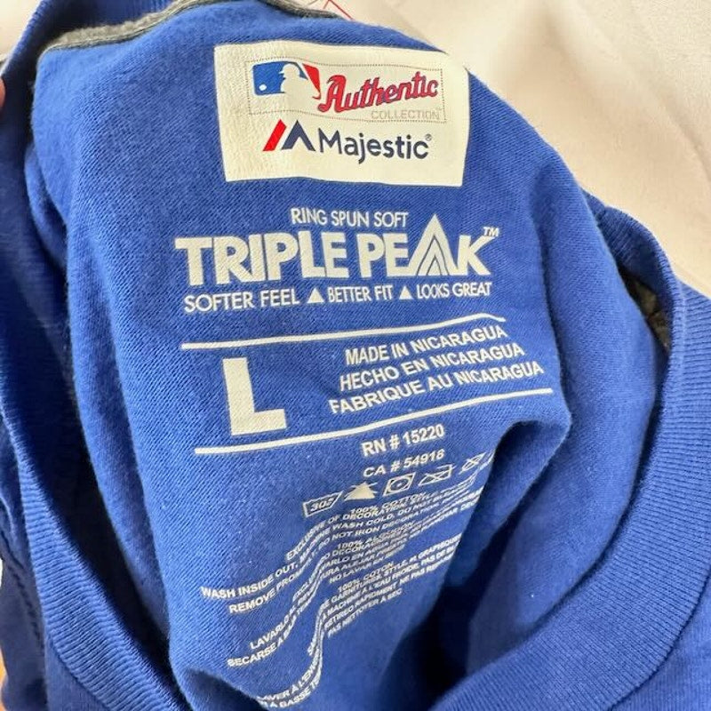 Majestic MLB Chicago Cubs Authentic Collection T-Shirt Royal Blue Mens Size L