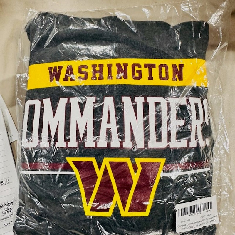 Campus Colors Washington Commanders Hoodie Sweatshirt Gray Mens Size M