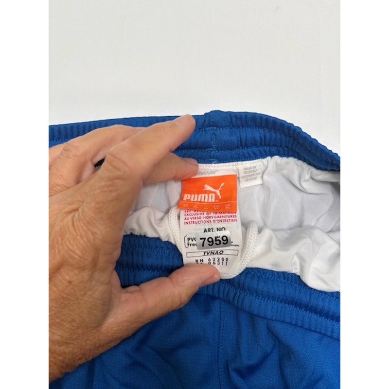 Puma Athletic Sports Shorts Elastic Waist Pull-On Lined Blue/White Mens Size XL
