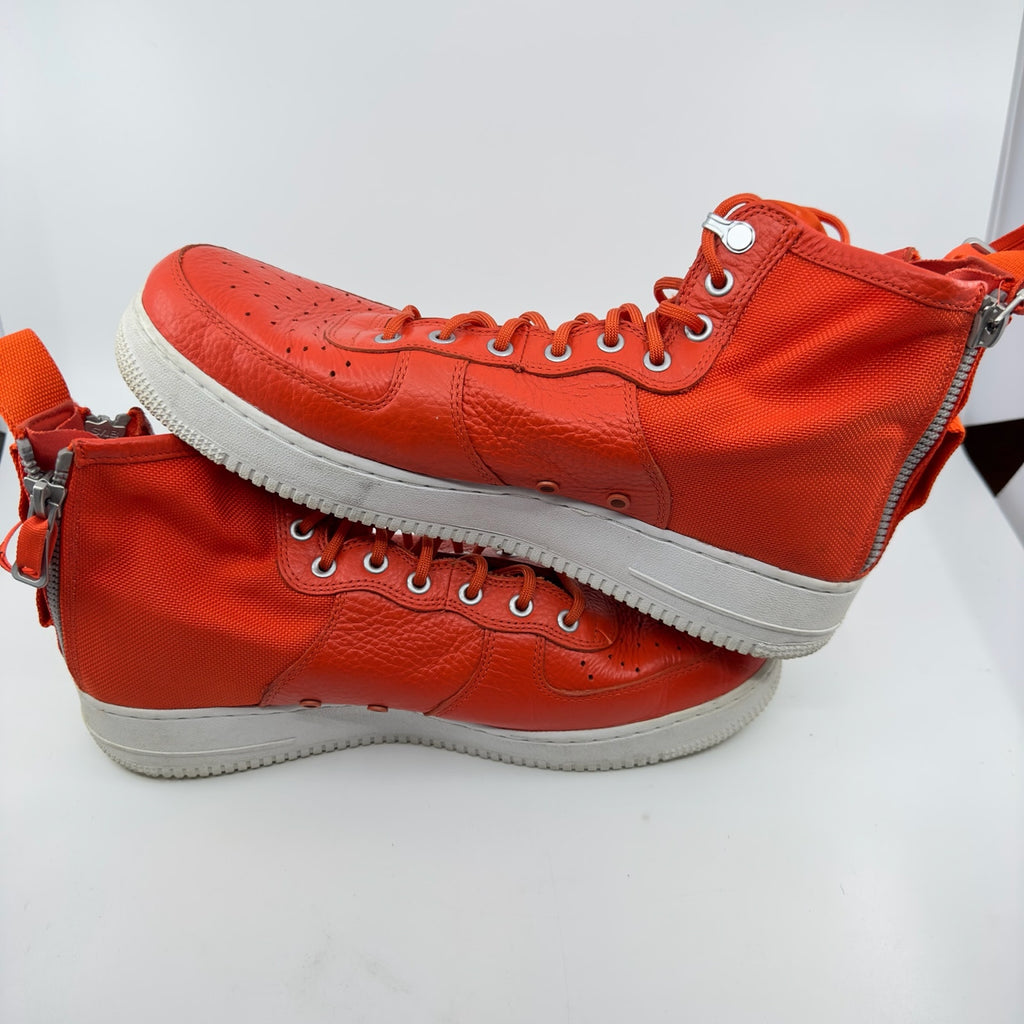 Nike SF Air Force One AF1 Mid Sneaker Shoes 917753-800 Team Orange White Mens 13