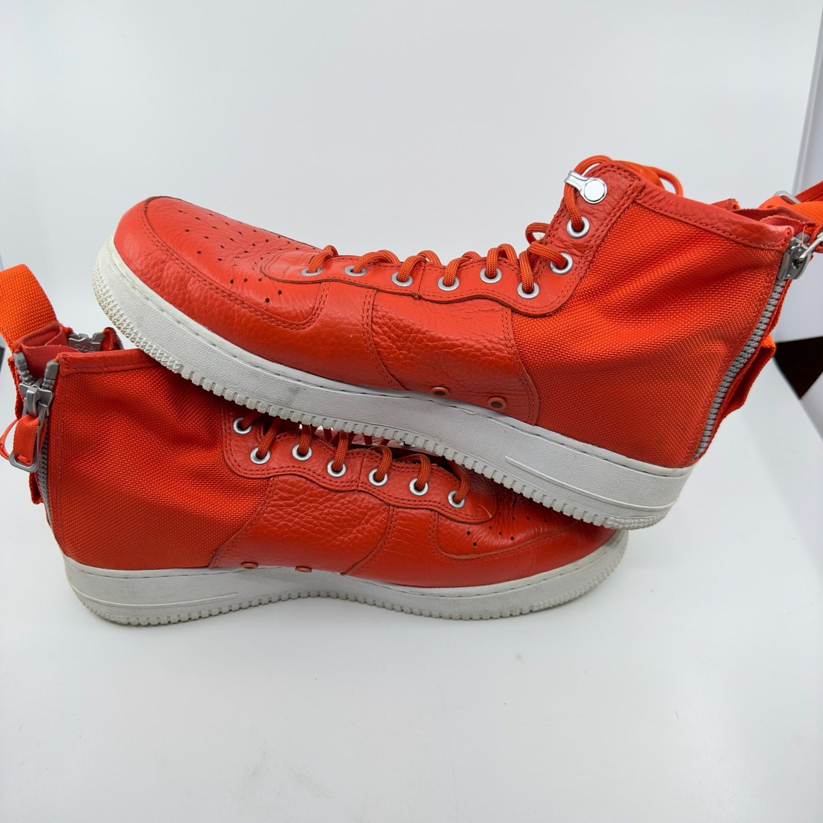 Nike SF Air Force One AF1 Mid Sneaker Shoes 917753-800 Team Orange White Mens 13
