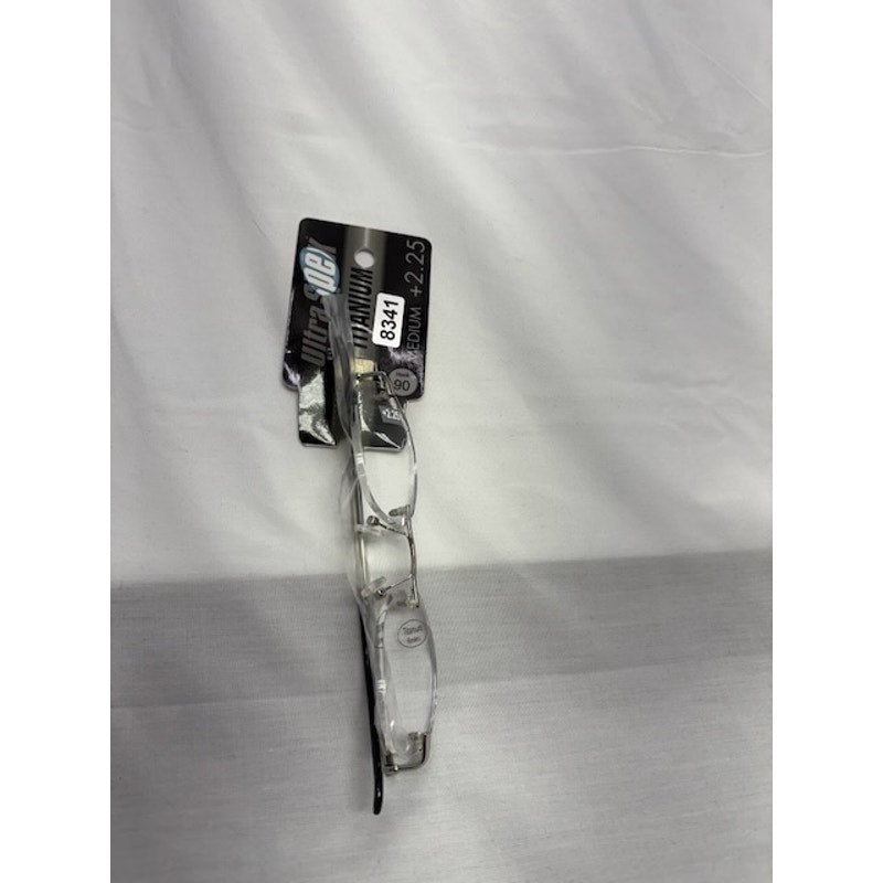 Ultra Spex Titanium Reading Glasses +2.25 Medium Lightweight Black Frame