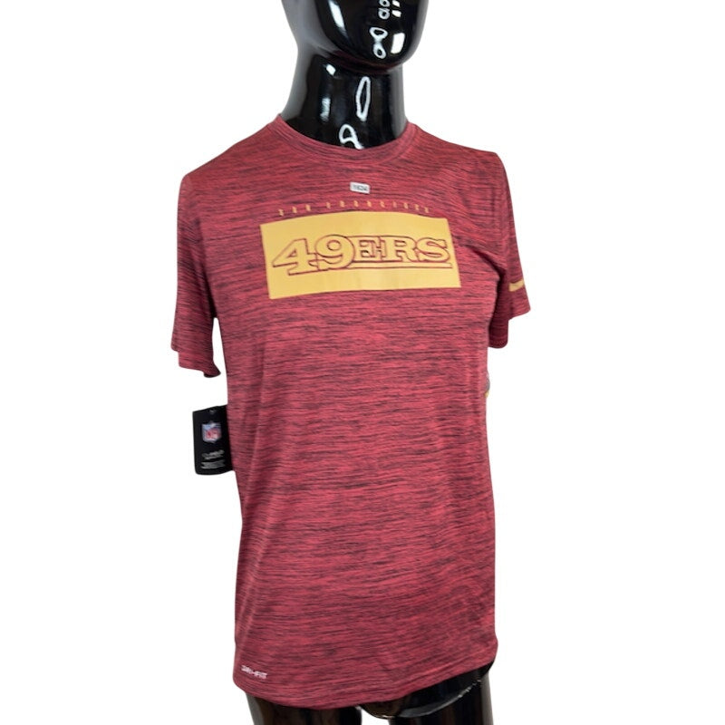 Nike NFL San Francisco 49ers Football T-Shirt Short Sleeve Red Black Mens S