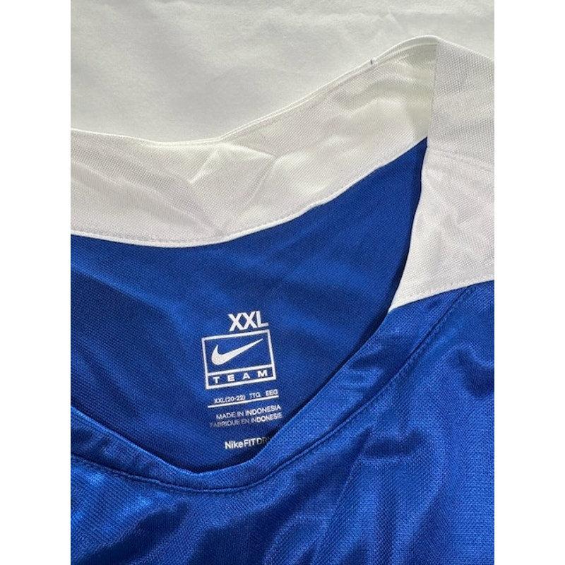 Nike FitDry Soccer Jersey Shirt Short Sleeve V-Neck Blue/White Womens Sz XXL