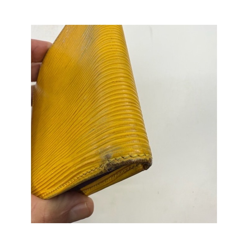 Louis Vuitton Epi Leather Porte Billets Compact Bifold Wallet Yellow Womens