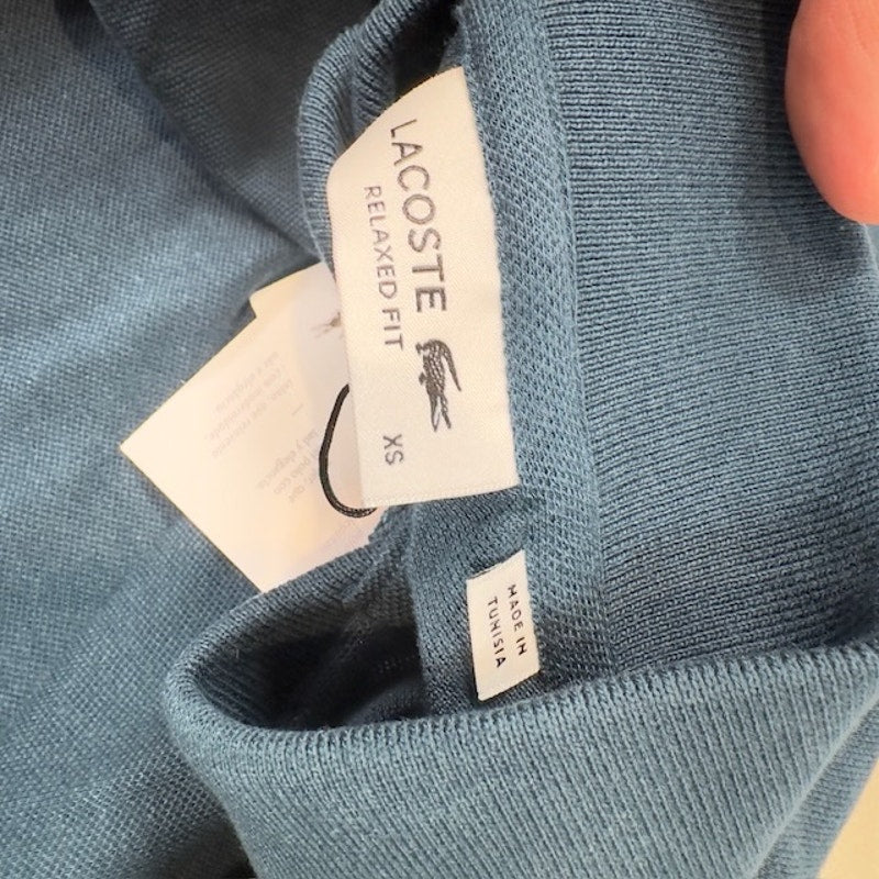 Lacoste Flowing Stretch Cotton Piqué Soft Polo Relaxed Fit Azurite Womens Size XS