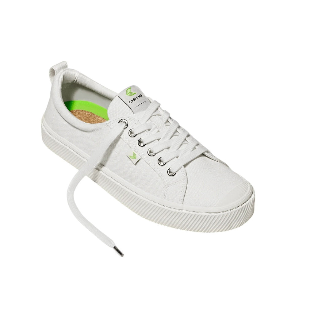 Cariuma Unisex Sneaker Oca Low Top Lace Up Organic Canvas Off White W9.5 M8 NIB