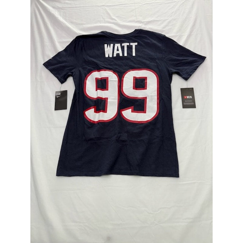 Nike Dri-Fit Houston Texans Watt #99 T-Shirt Short Sleeve Blue Mens Size M