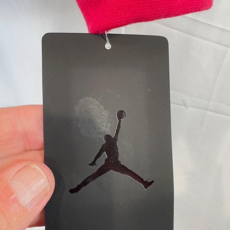 Jordan Jumpman by Nike Boxy Hoodie Pullover Cropped Cut Black Red Girls Size L