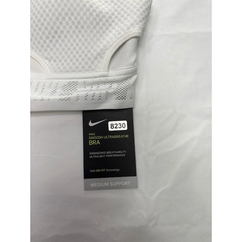 Nike Swoosh UltraBreathe Padded Sports Bra CZ4439-100 Womens White Size M