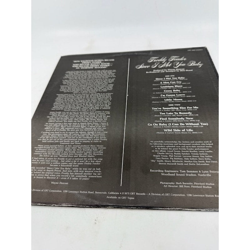 Freddy Fender – Since I Met You Baby 1975 Vinyl Album Record