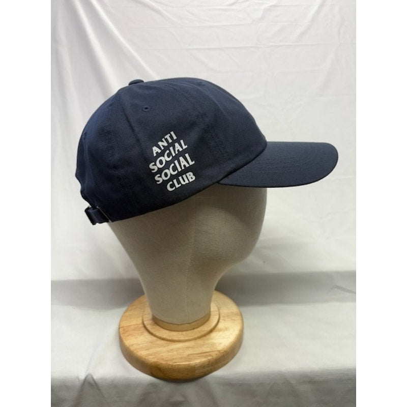 The Classics Anti Social Social Club Dad Hat Strapback Navy Blue Unisex OSFM
