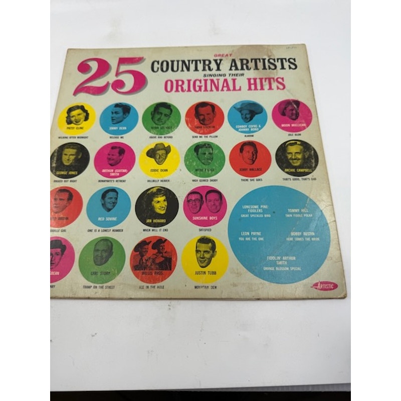 Various – 25 Great Country Artists Singing Their Original Hits 1965 Vinyl Record