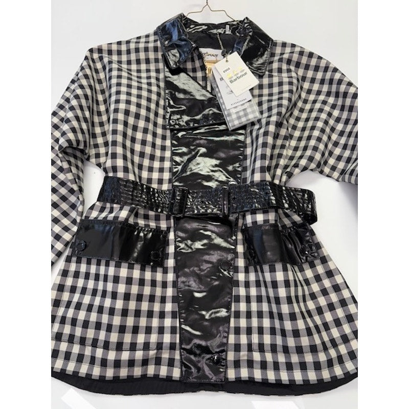 Barbour by ALEXACHUNG Ivy Casual Jacket Northumbria Check Black/White Size 8