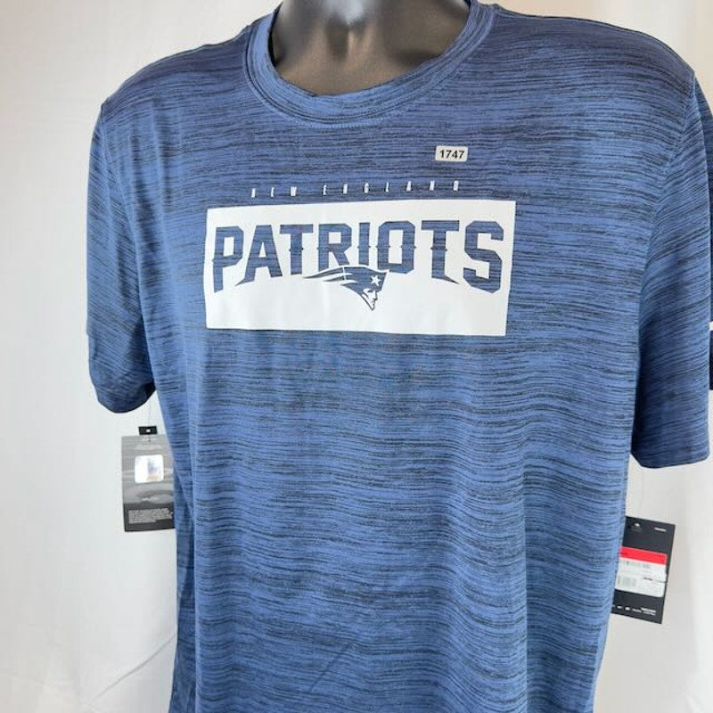 Nike New England Patriots Sideline Legend Velocity T-Shirt Navy Mens Size L