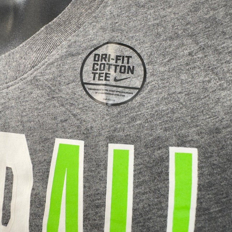 Nike Seattle Seahawks Football T-Shirt Short Sleeve Crew Neck Gray Mens Size S