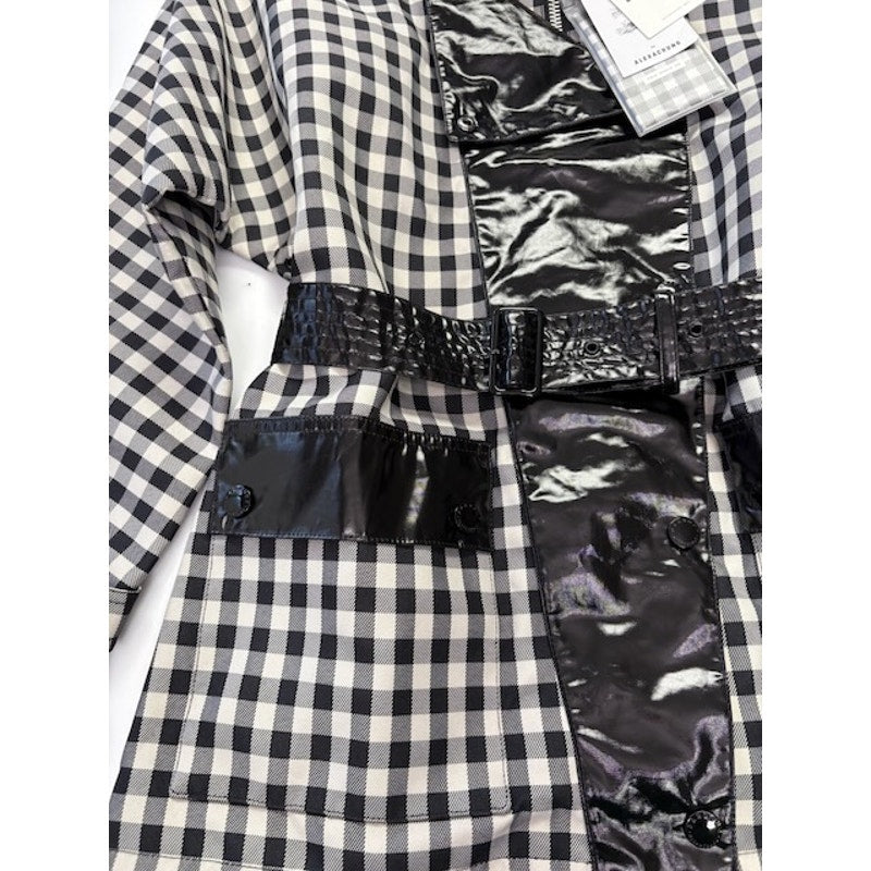 Barbour by ALEXACHUNG Ivy Casual Jacket Northumbria Check Black/White Size 8