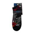 Ed Hardy Tattoo Rose Skull Graphic Crew Sport Socks Black Unisex Size 10-13