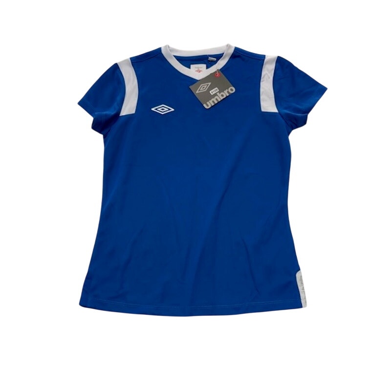 Umbro Athletic Jersey Short Sleeve Shirt Royal Blue/White Womens Size YXL