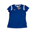 Umbro Athletic Jersey Short Sleeve Shirt Royal Blue/White Womens Size YXL