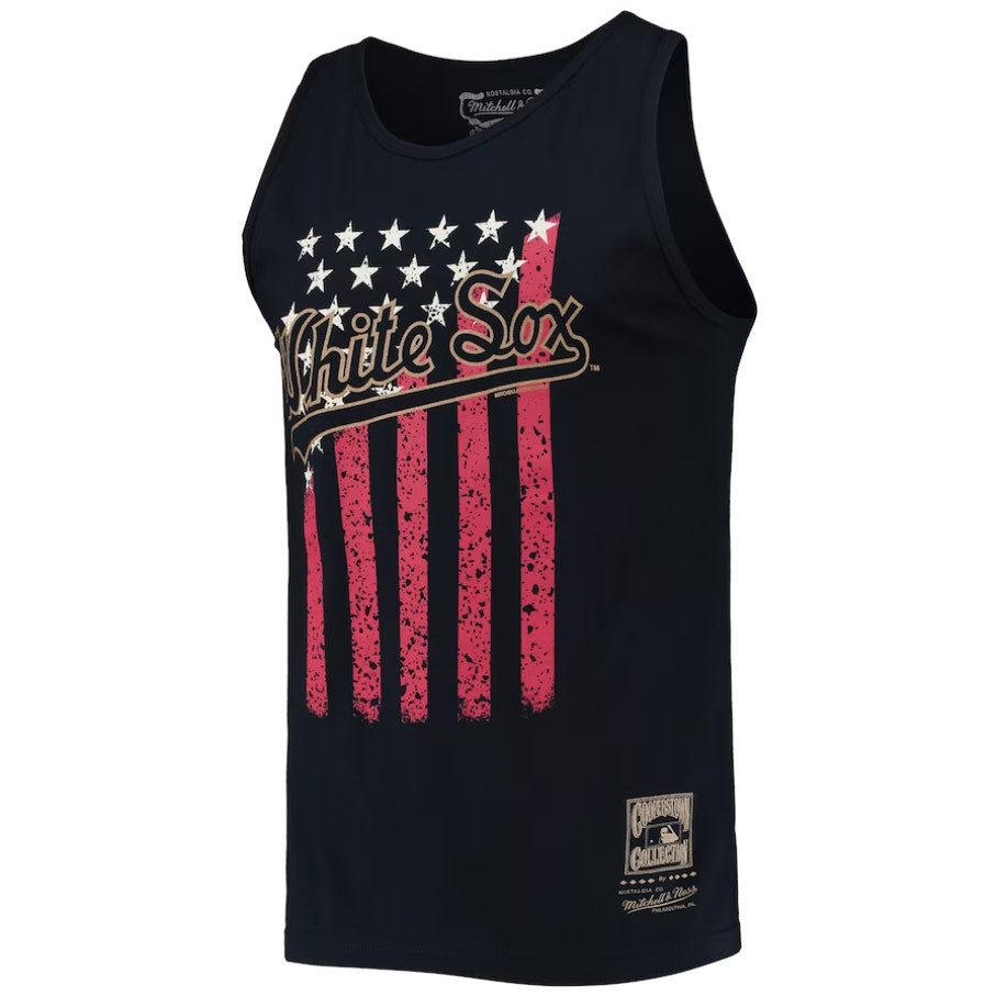 Mitchell & Ness MLB Chicago White Sox Stars Stripes Tank Top Navy Blue Size S