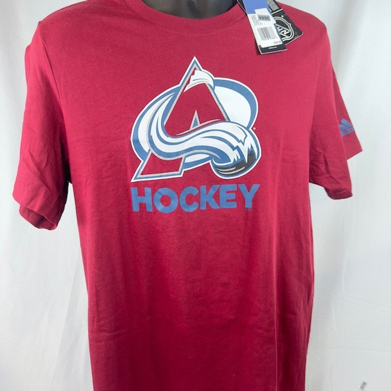 Adidas NFL Colorado Avalanche Hockey Amplifier T-Shirt Burgundy Mens Size L