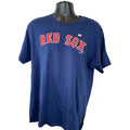 Majestic MLB Boston Red Sox Short Sleeve T-Shirt Crew Neck Navy Blue Mens Size L
