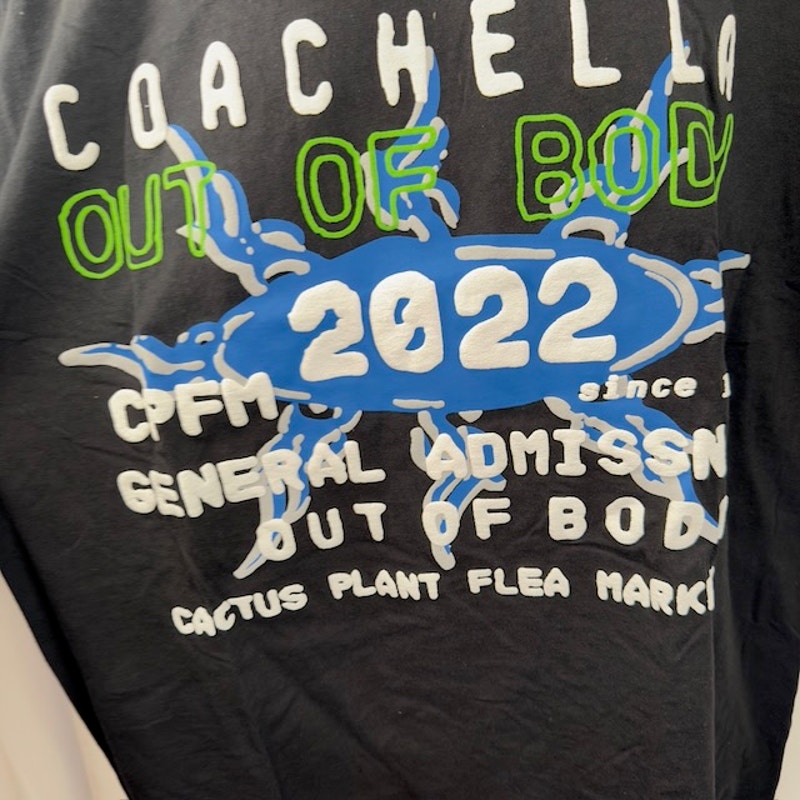 Cactus Plant Flea Market x Coachella 2022 T-Shirt Short Sleeve Black Size XL