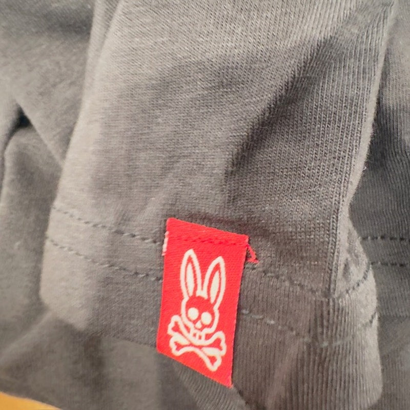 Psycho Bunny Robert Godley Tee Shirt Short Sleeve Crew Pima Cotton Gray Size L