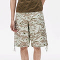 Lacoste Live Cargo Shorts Twill Cotton Loose Fit Camo Black Khaki Mens 42/33