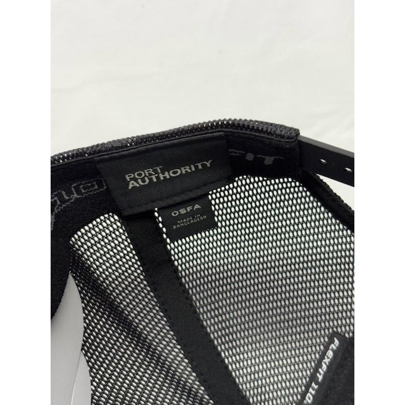 Port Authority Baseball Cap Flexfit 110 Mesh Snapback Hat Black Unisex OSFA