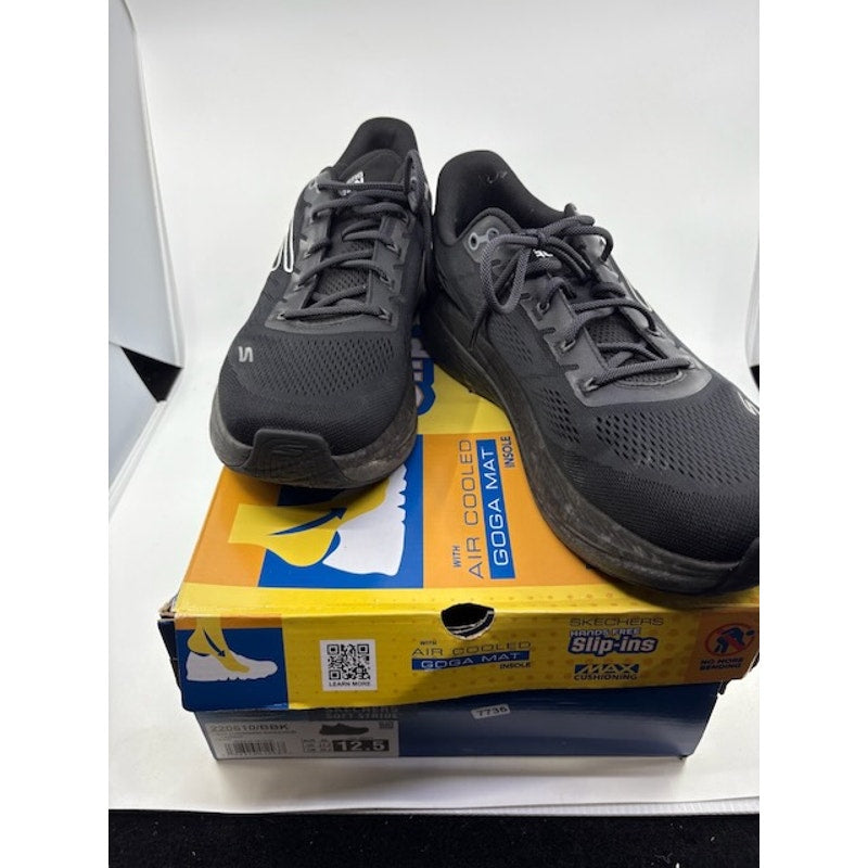 Skechers Max Cushioning Propulsion Sneaker Lace-Up Low Top Black Men's Size 12.5