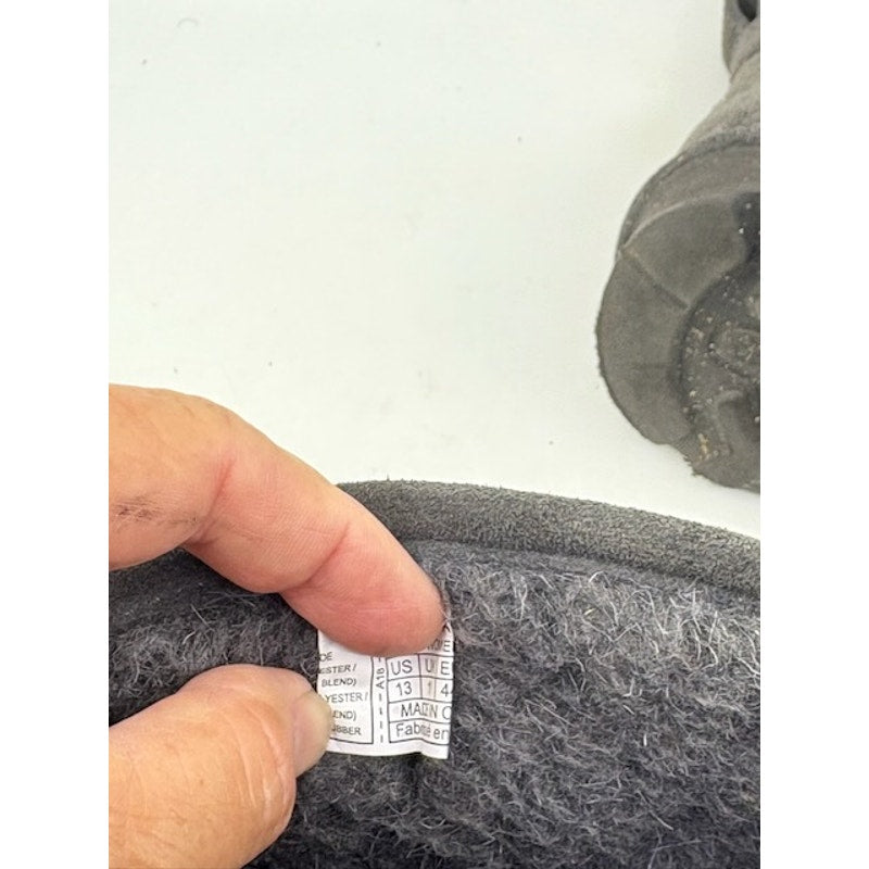 Bearpaw Shorty Ankle Suede Boot Wool Blend Lining Silp-On GraphiteWomens Size 13