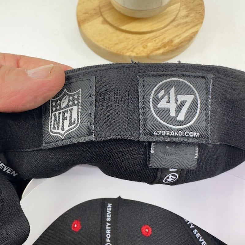'47 Brand Contender NFL Atlanta Falcons Stretch Fitted Hat Hat Black Mens L/XL