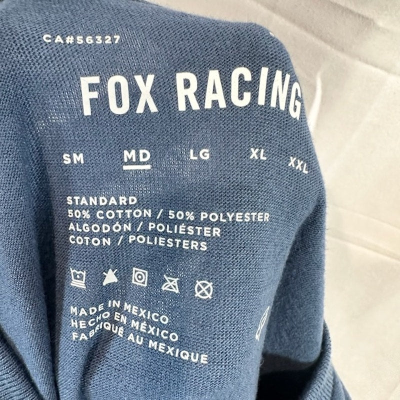 Fox Racing Far Out T-Shirt Short Sleeve Graphic Tee Crewneck Blue Mens Size S