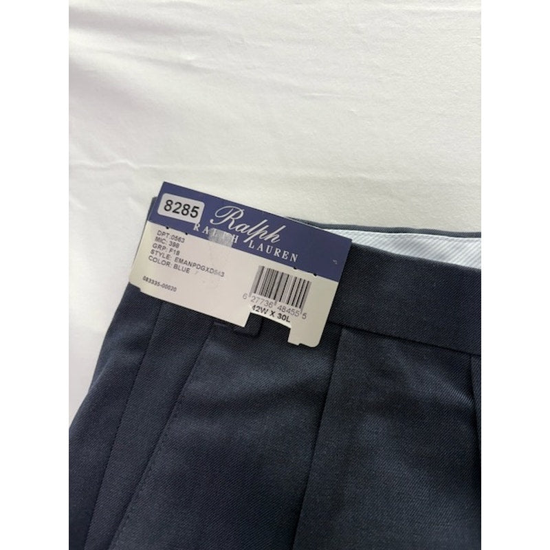 Ralph by Ralph Lauren Dress Pants Mid Rise Pleated Front Blue Mens Sz 42x30