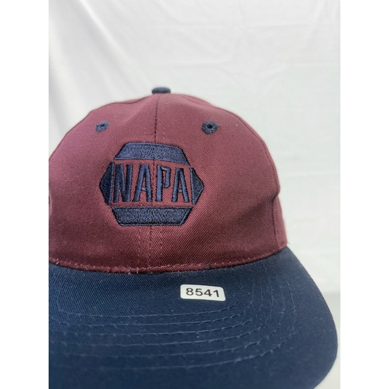 Sportsman NAPA Auto Parts Snapback Hat Cotton Cap Burgundy Navy Adult OSFA