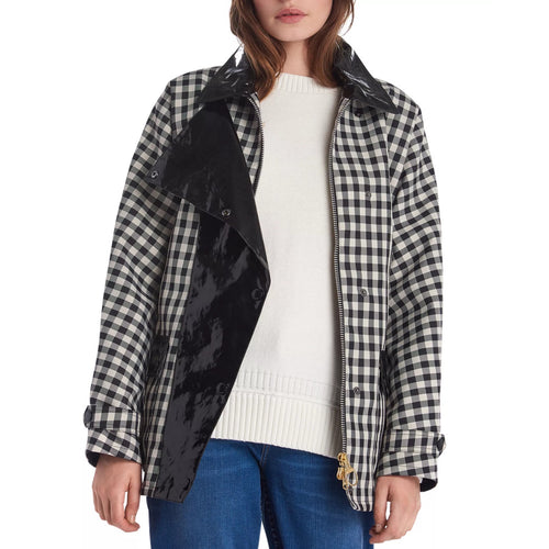Barbour by ALEXACHUNG Ivy Casual Jacket Northumbria Check Black/White Size 2