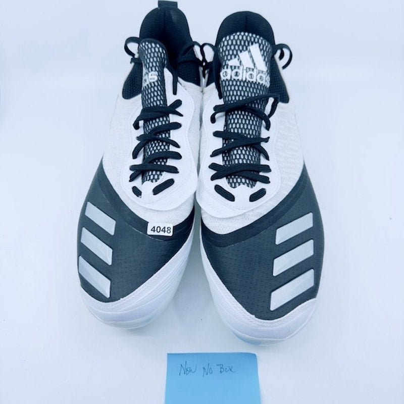 Adidas Icon V Bounce Iced Out Metal Cleats Shoes EE4131 Black White Mens 12