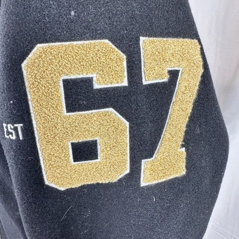 NFL New Orleans Saints Ultra Game Full-Snap Bomber Jacket Black Mens Size S