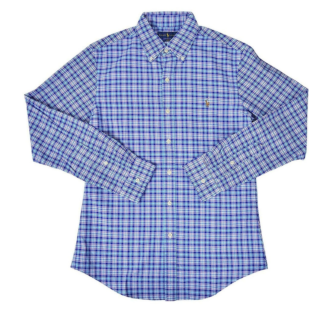 Polo Ralph Lauren Button Down Shirt Long Sleeve Plaided Multicolor Mens Size L