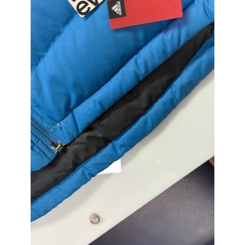 Adidas Climaheat 700+ Down Hooded Puffer Jacket Coat Blue Womens Size 46/48 UK