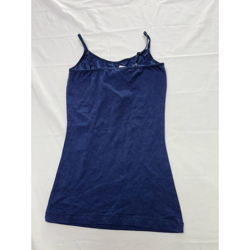 Planet Gold Scoop‑Neck Basic Tank Top Adjustable Strap Blue Depth Womens XS