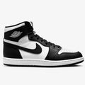 Nike Air Jordan 1 Retro High OG Basketball Shoes Swoosh Black White Mens 7.5