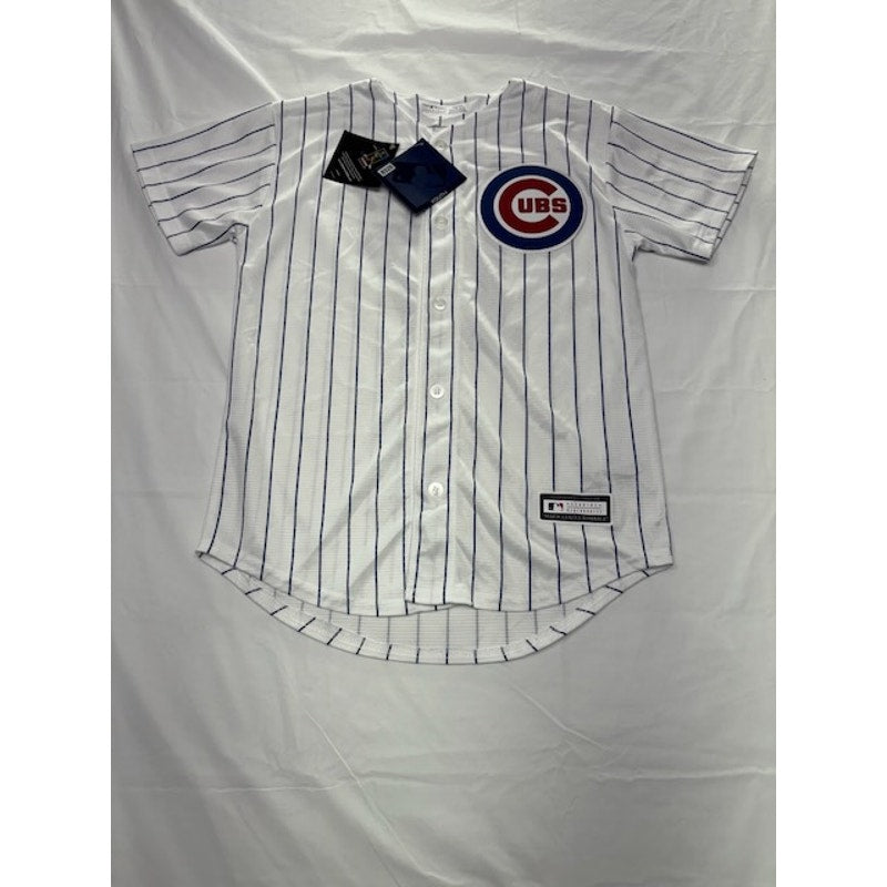 MLB Chicago Cubs Pinstripe Baseball Jersey Bryant #17 White Youth Mens Sz M